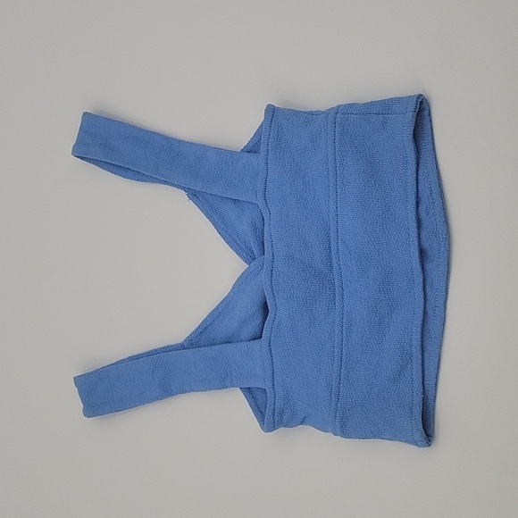 Madewell Cutout Knot-Front Crop Tank Top in Oasis Blue size XXS NWT NJ776 - Picture 6 of 12